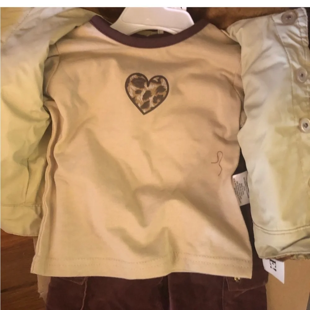 Leopard print baby 3 piece outfit vintage NWT 12 M  Cutest baby outfit ever seen